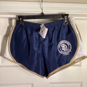 🔥SALE🔥 NWT JUSTICE/MLB SAN DIEGO PADRES RUNNING SHORTS GIRLS SIZE 18